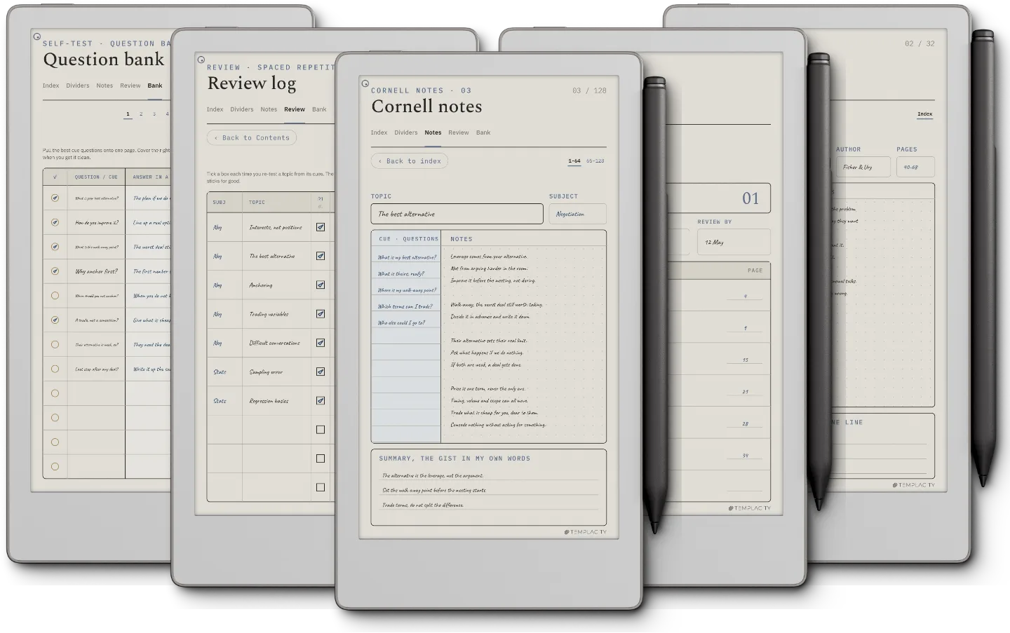 Cornell Notes Template