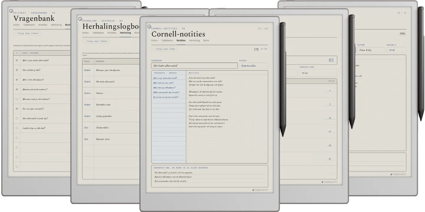 The Planner · Cornell-notities