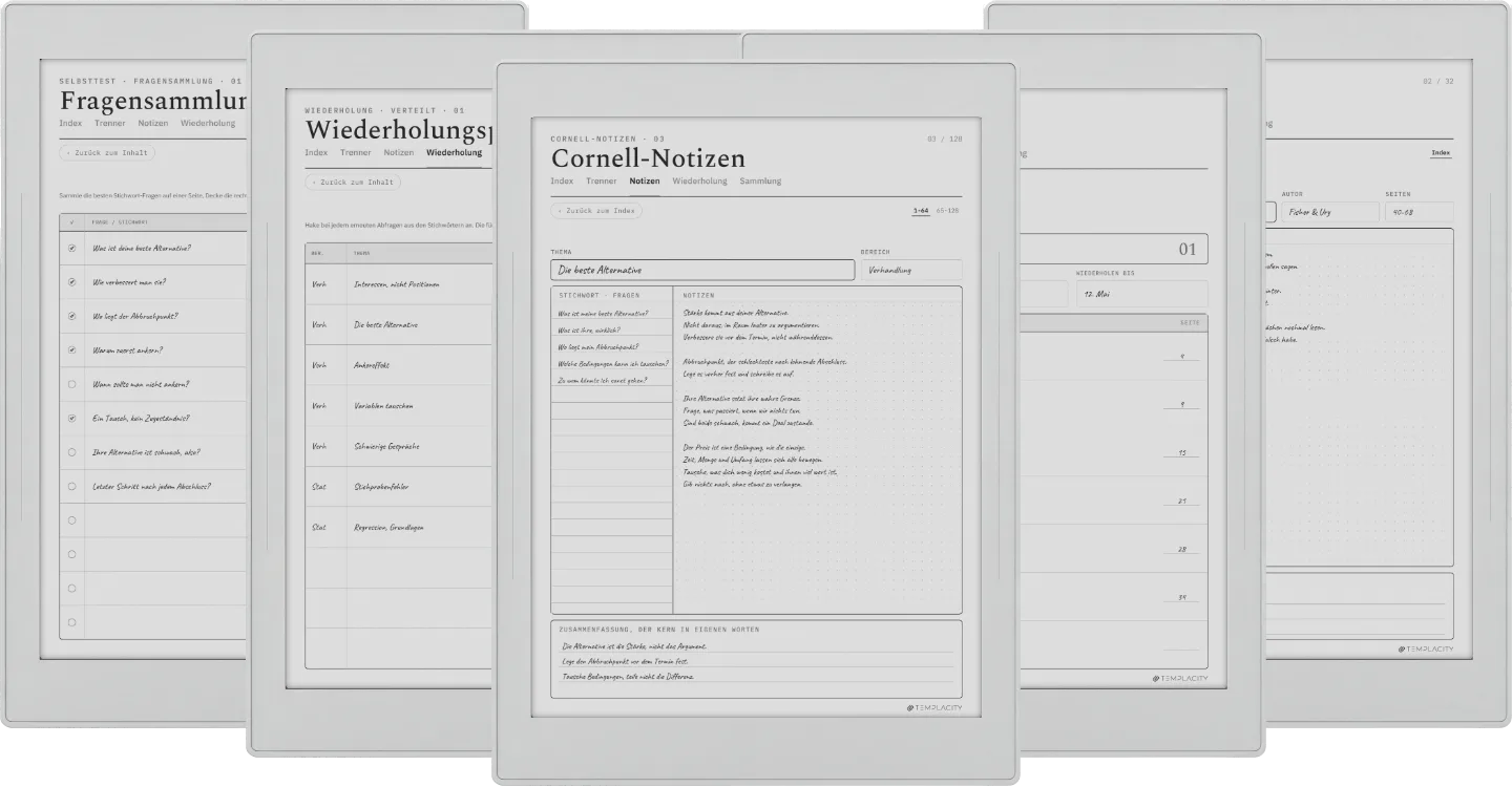 The Planner · Cornell-Notizen