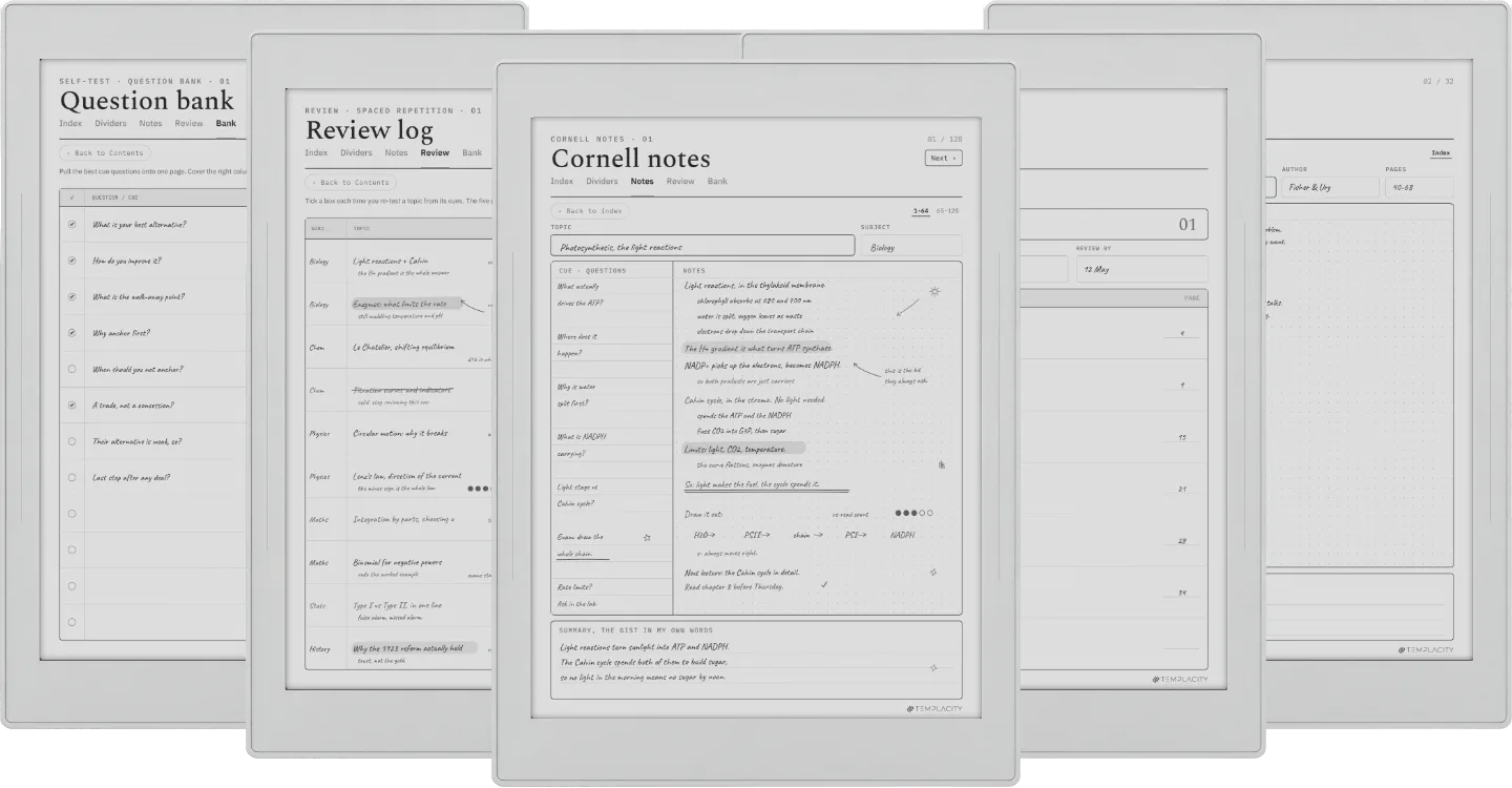 Cornell Notes Template