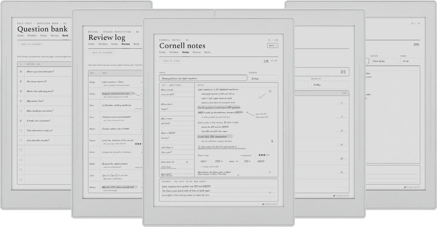 Cornell Notes Template