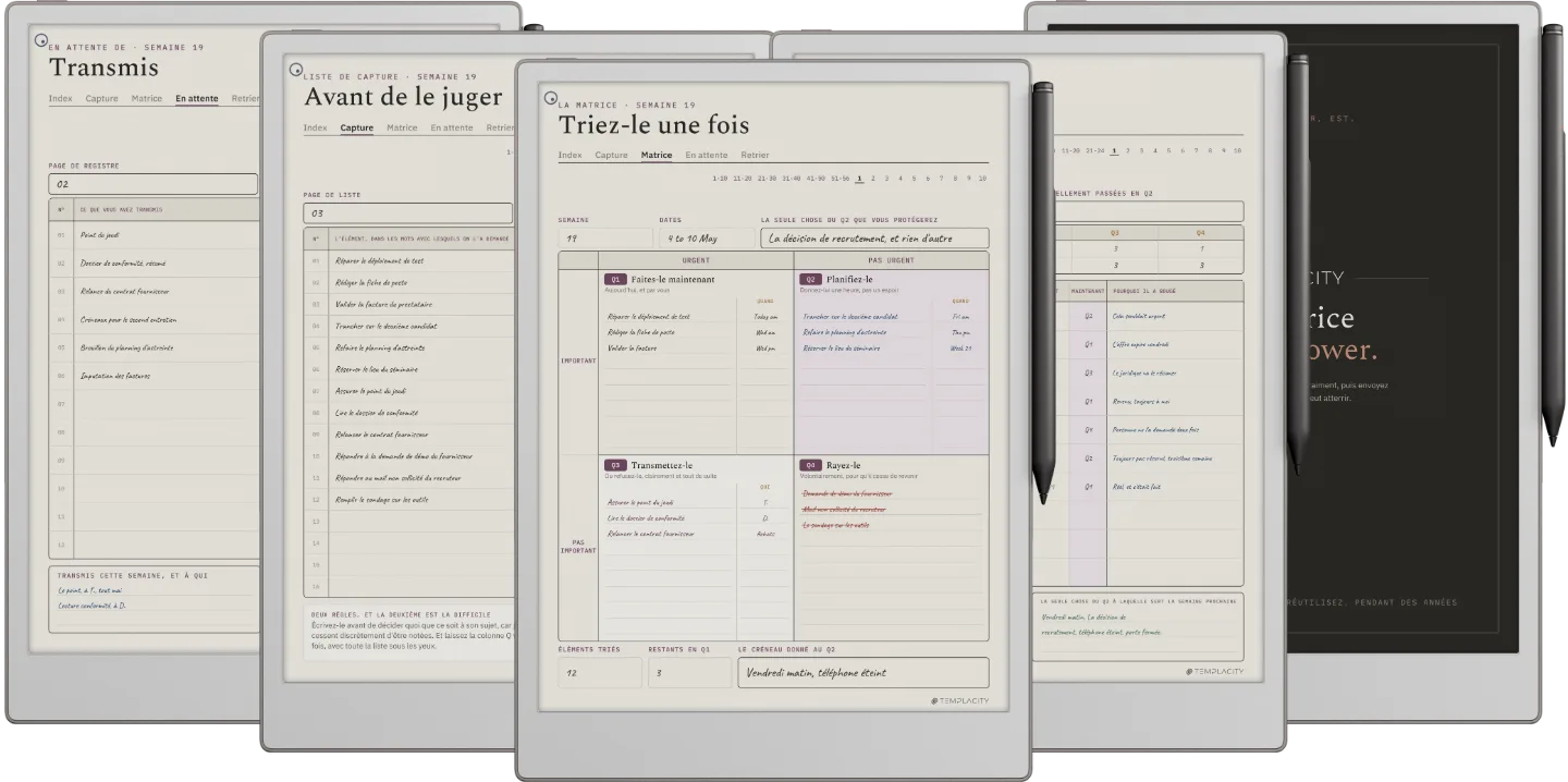 Planner Matrice d'Eisenhower