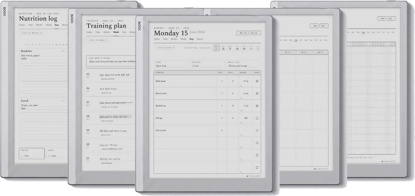 Digital Workout Planner