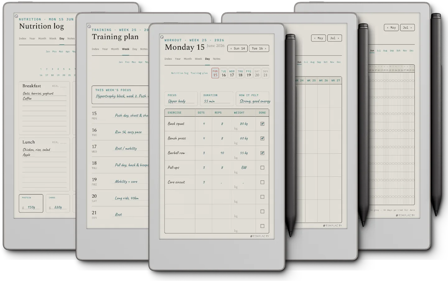 Digital Workout Planner