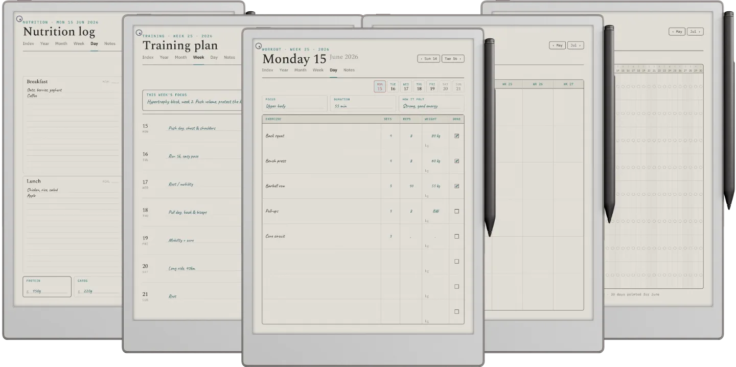 Digital Workout Planner