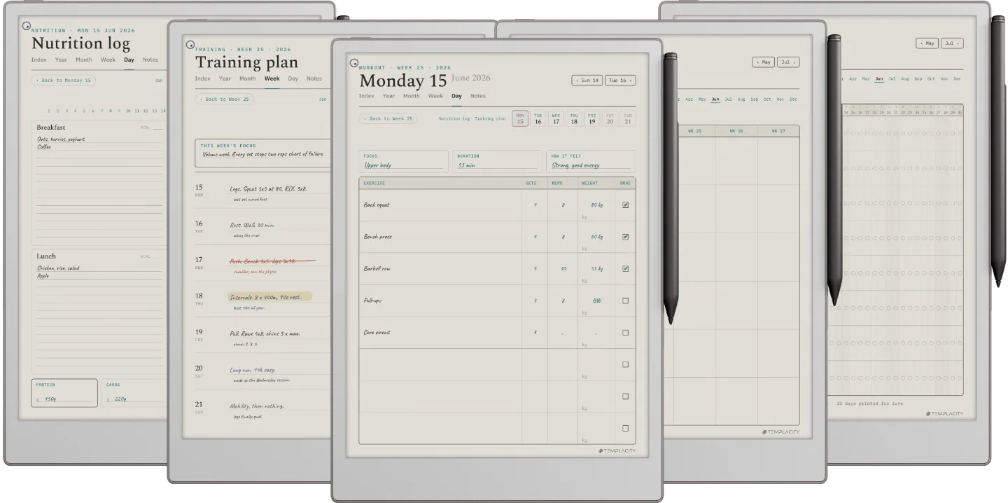 Digital Workout Planner