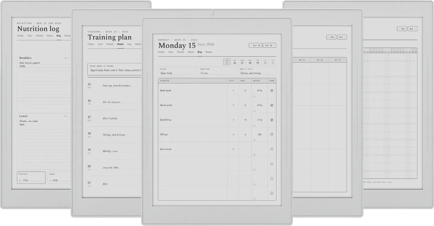 Digital Workout Planner