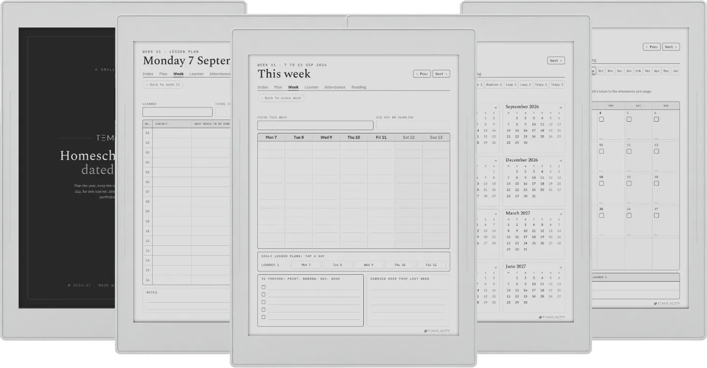 The Planner · Homeschool