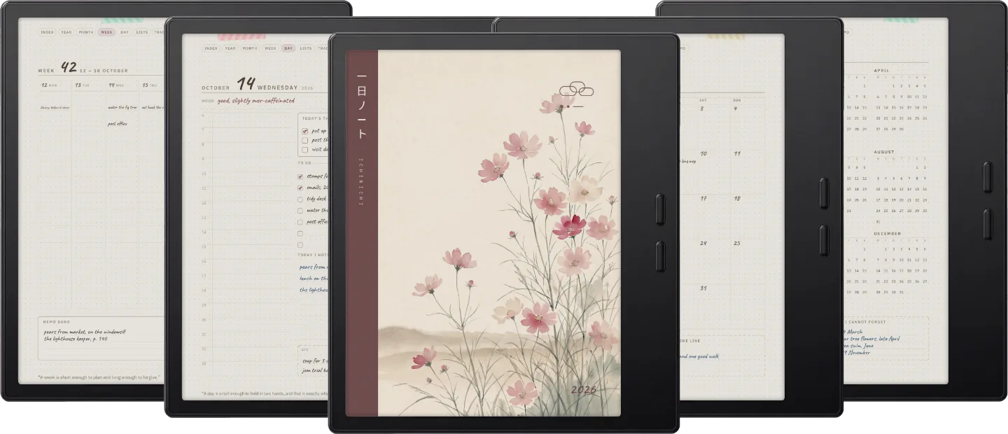 Ichinichi 一日 · A techo for e-ink
