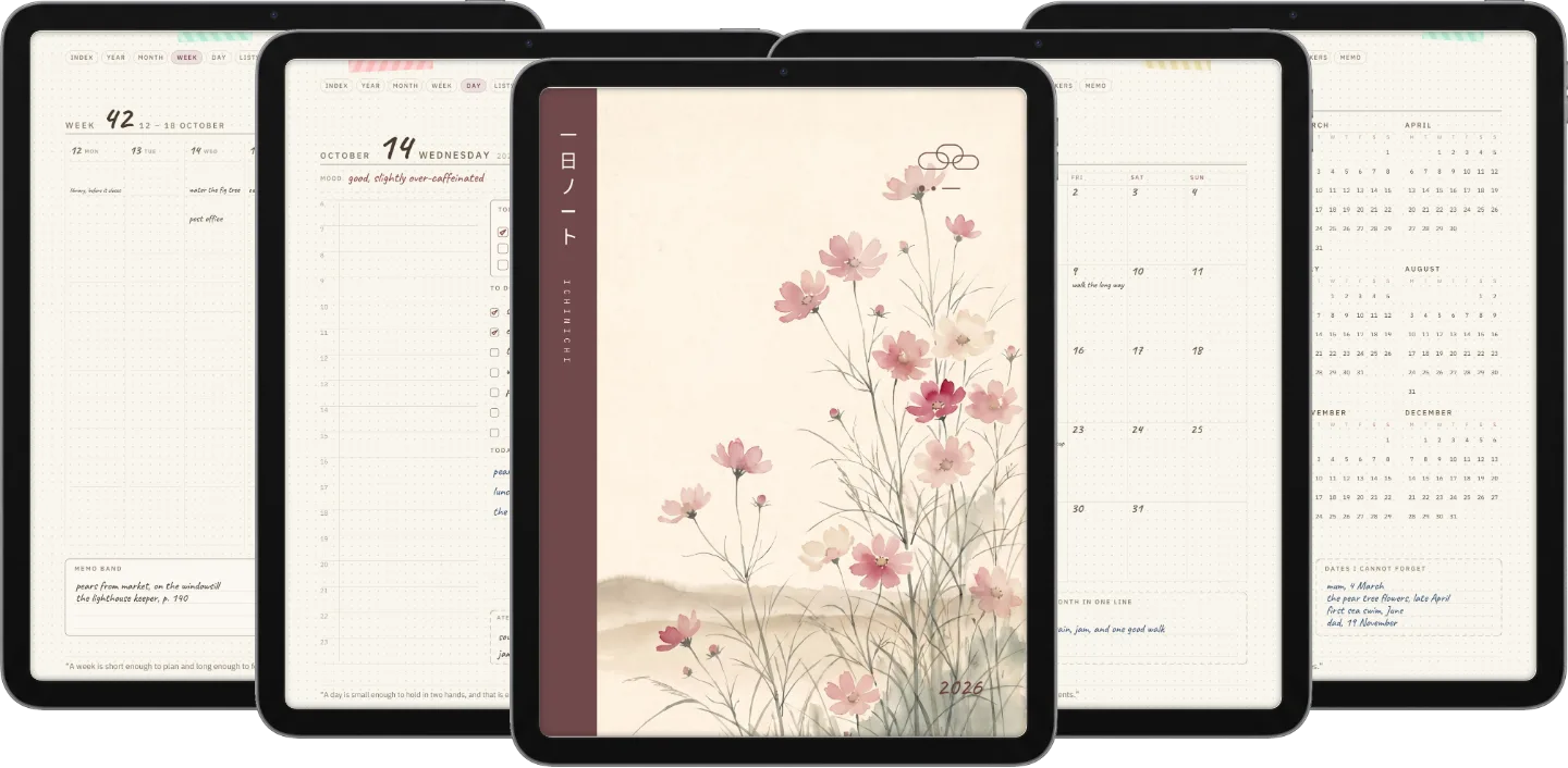 Ichinichi 一日 · A techo for e-ink