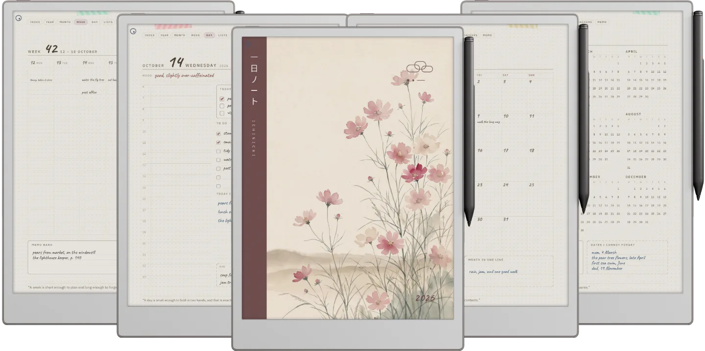 Ichinichi 一日 · A techo for e-ink