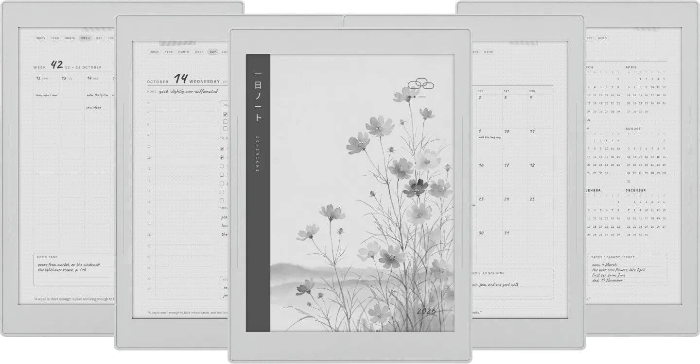 Ichinichi 一日 · A techo for e-ink