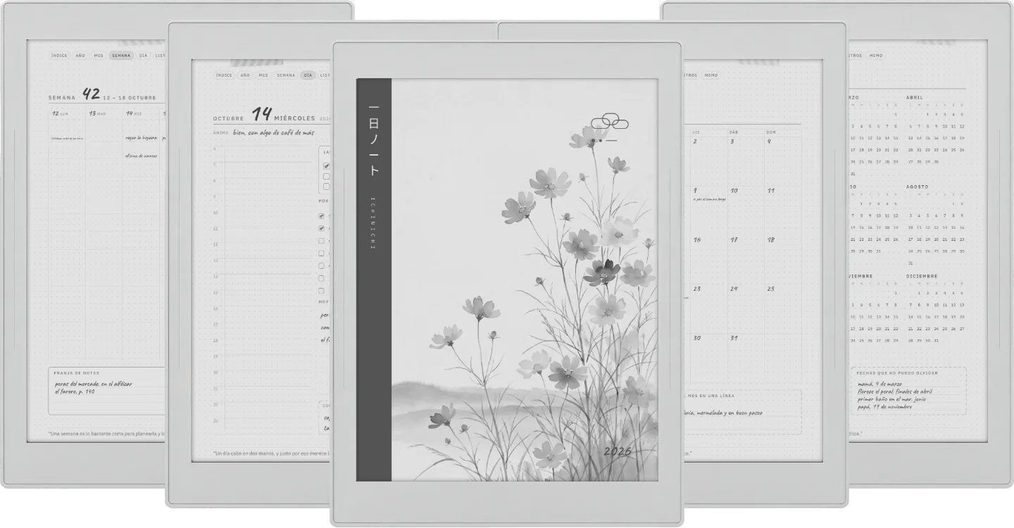 Ichinichi 一日 · Una agenda techo para e-ink