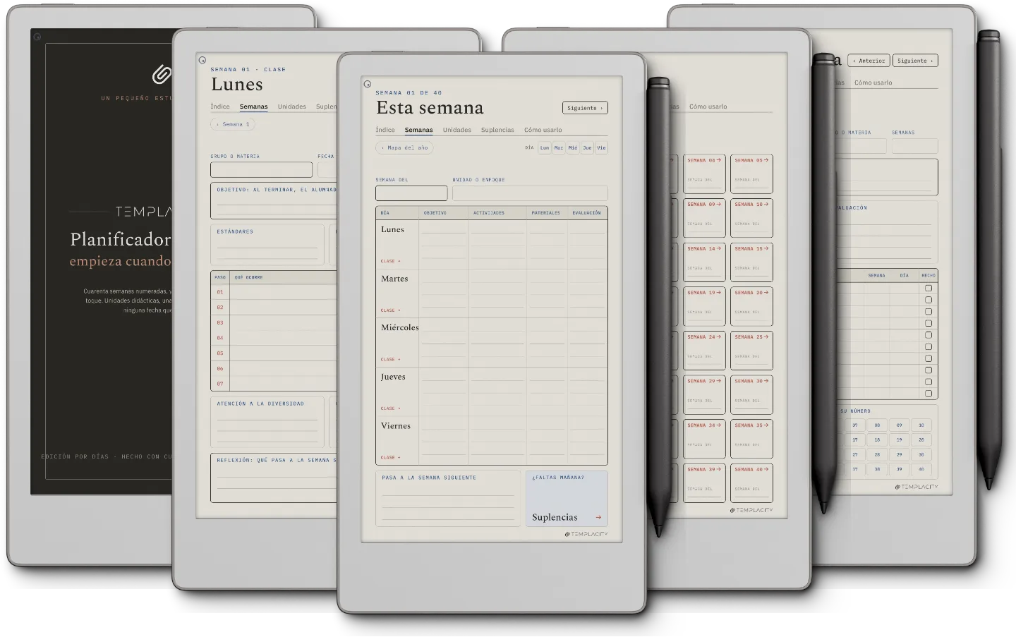 The Planner · Docentes