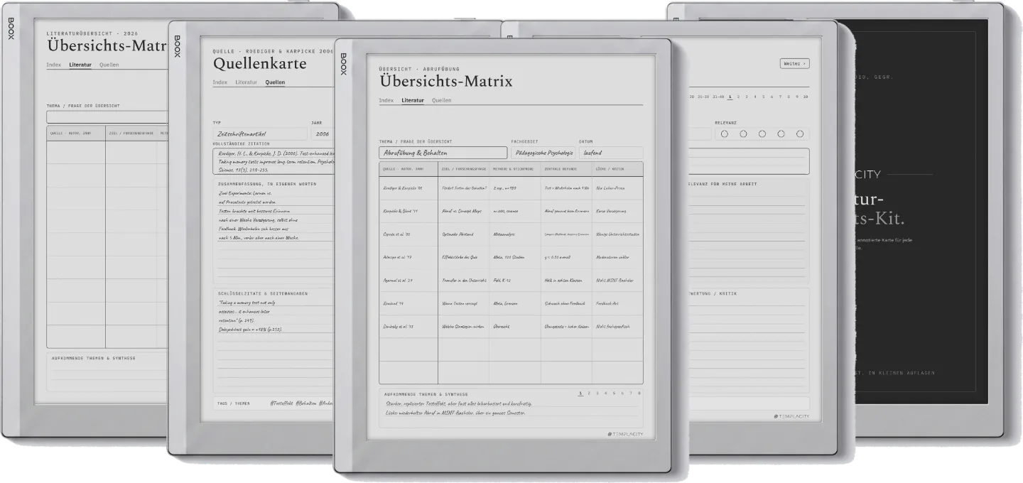 The Planner · Literaturrecherche