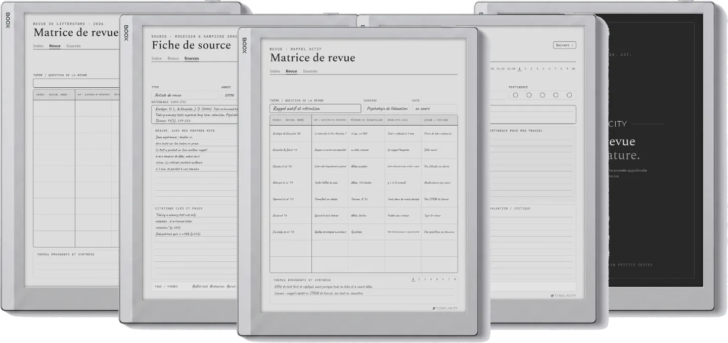 Kit de revue de littérature