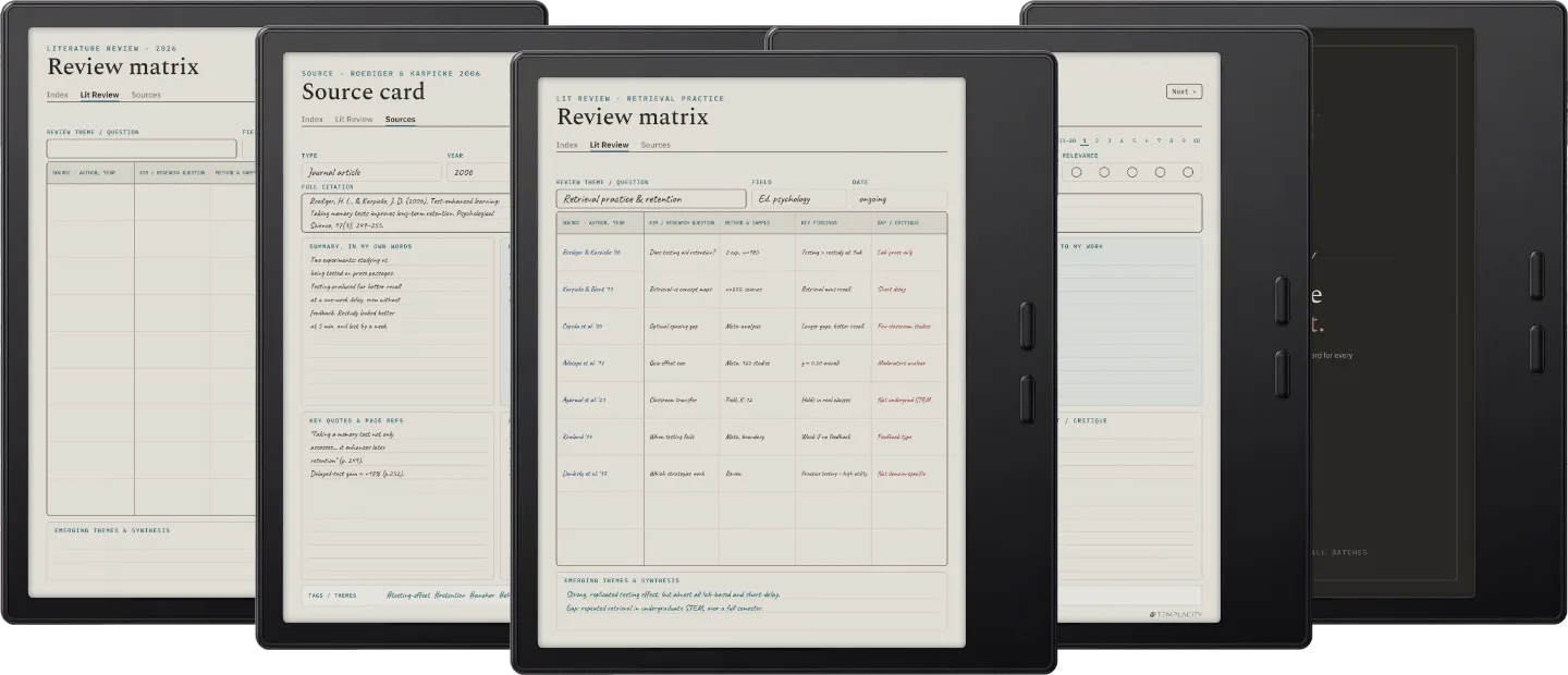 The Planner · Literature Review