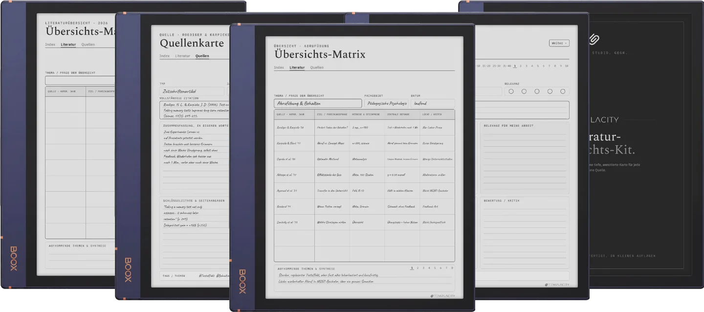 The Planner · Literaturrecherche