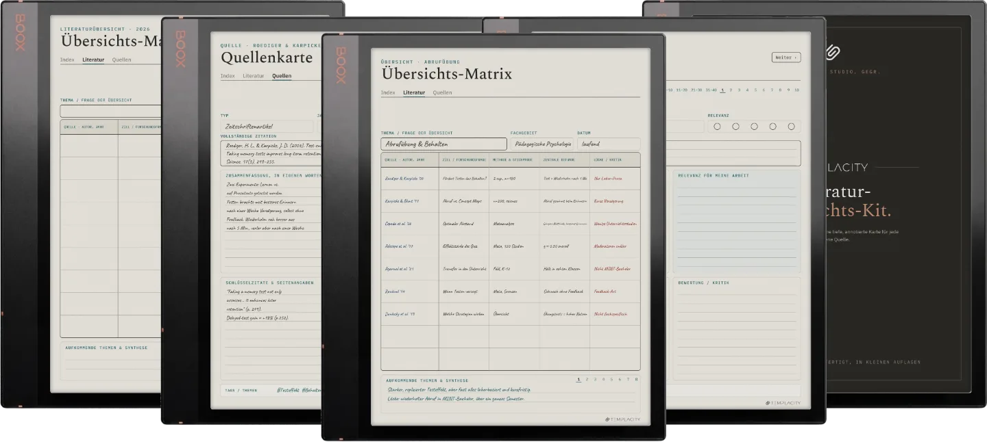 The Planner · Literaturrecherche