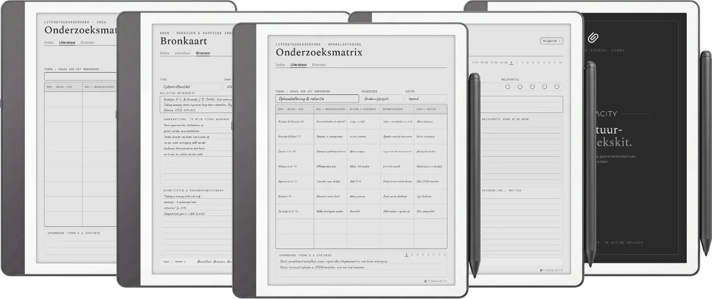 The Planner · Literatuurreview