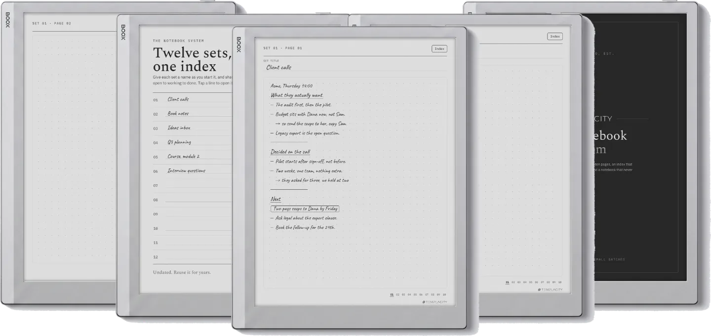 The Planner · Notebook System