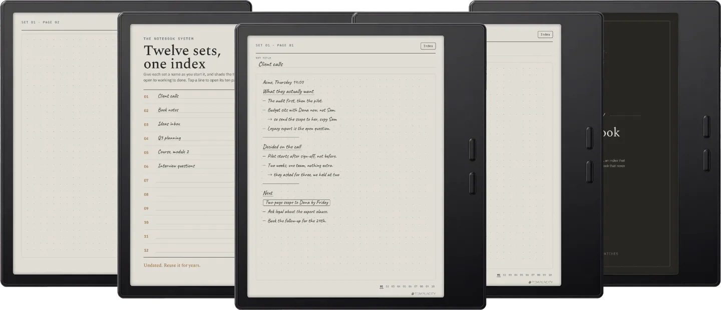 The Planner · Notebook System
