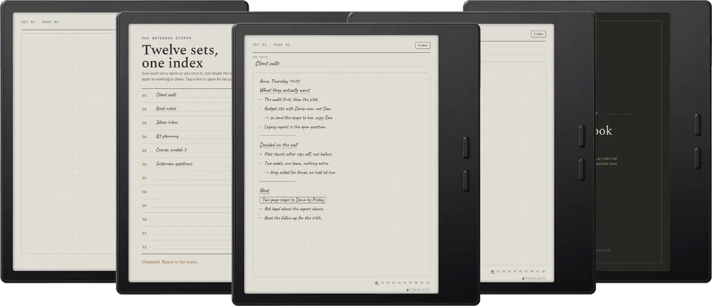 The Planner · Notebook System
