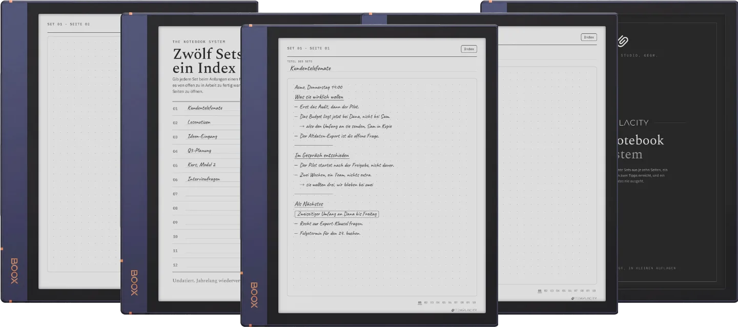 The Planner · Notizbuch-System
