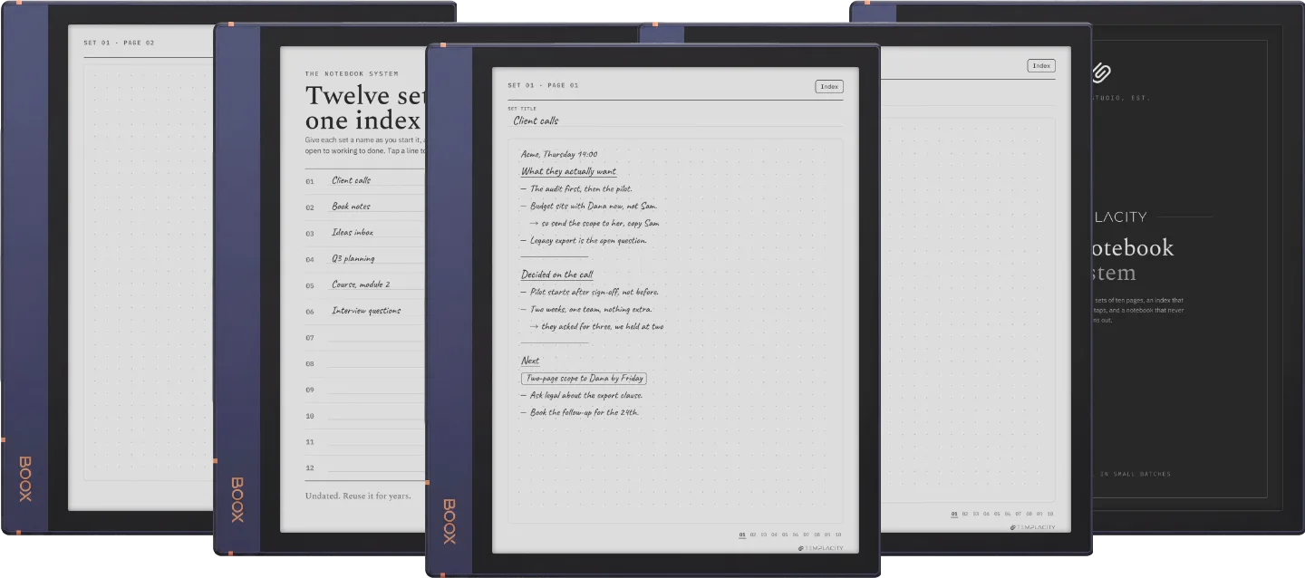 The Planner · Notebook System