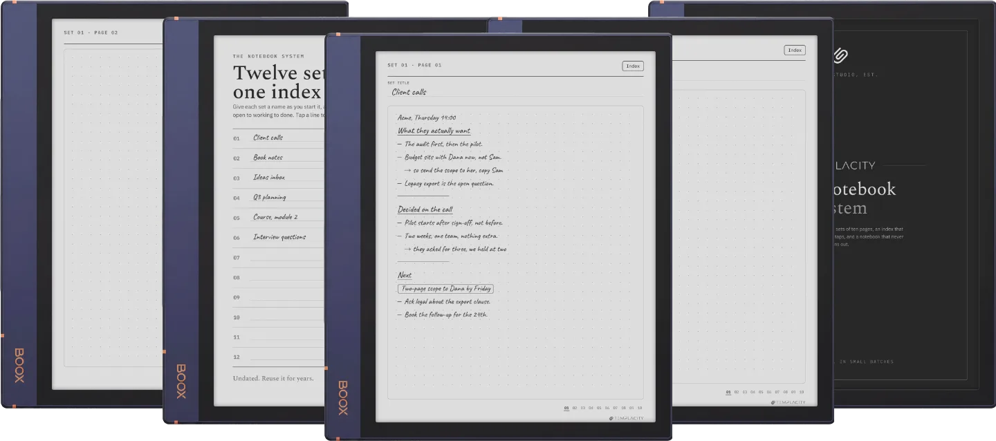 The Planner · Notebook System