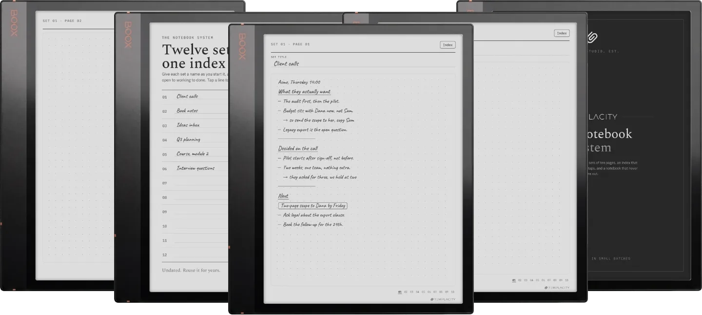 The Planner · Notebook System