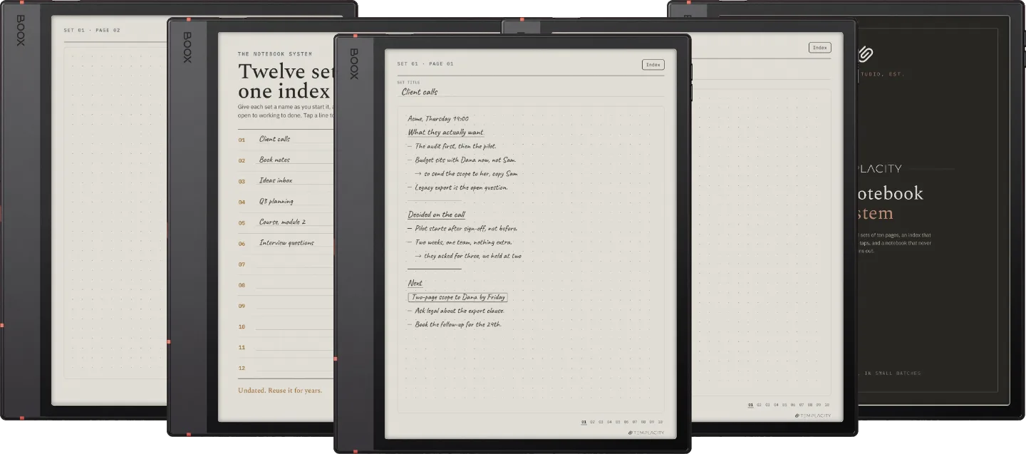 The Planner · Notebook System