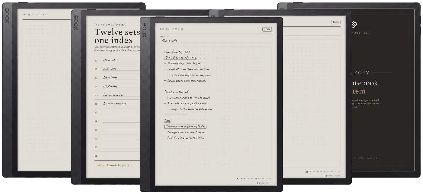 The Planner · Notebook System