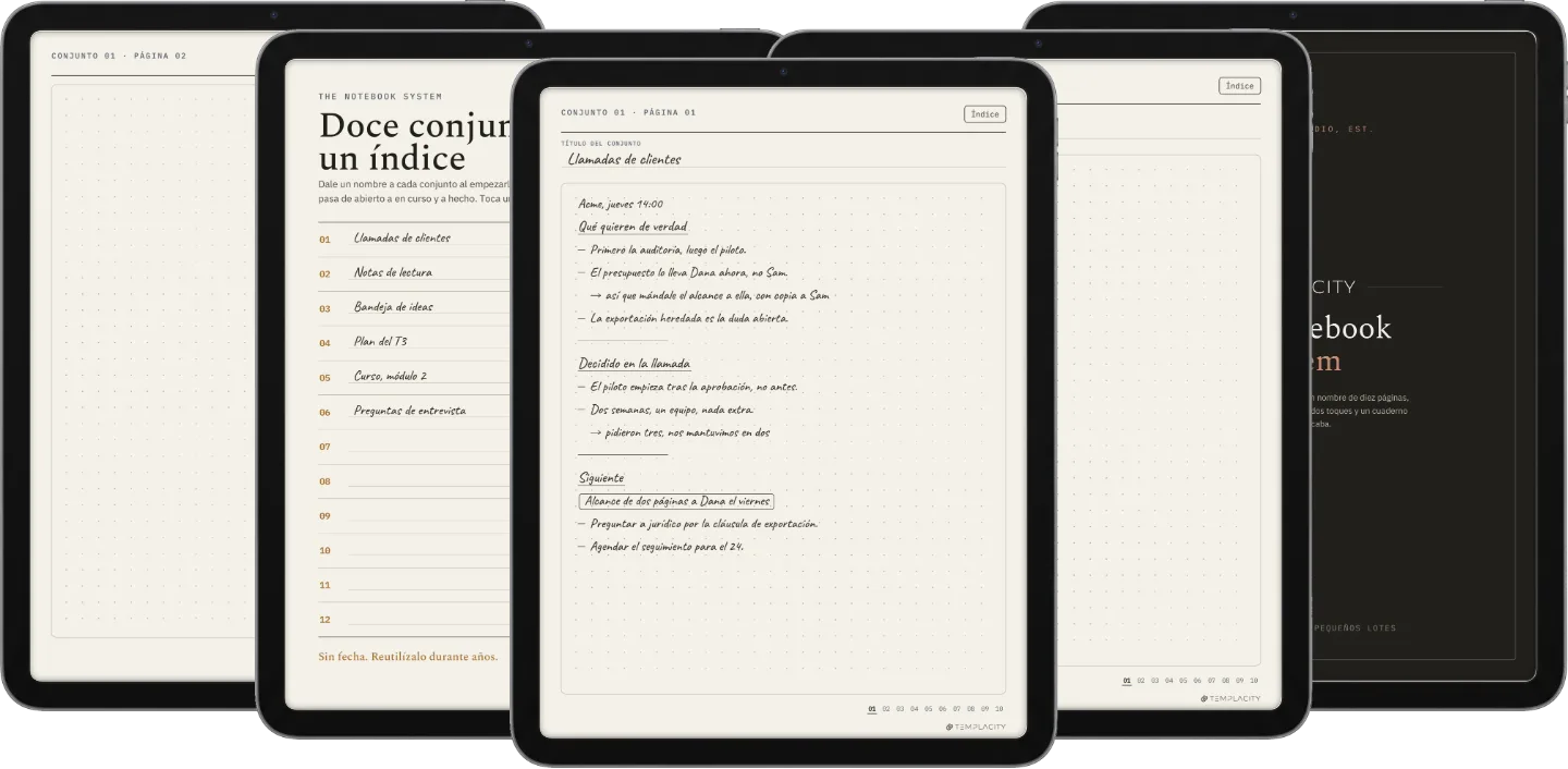 El sistema de cuadernos