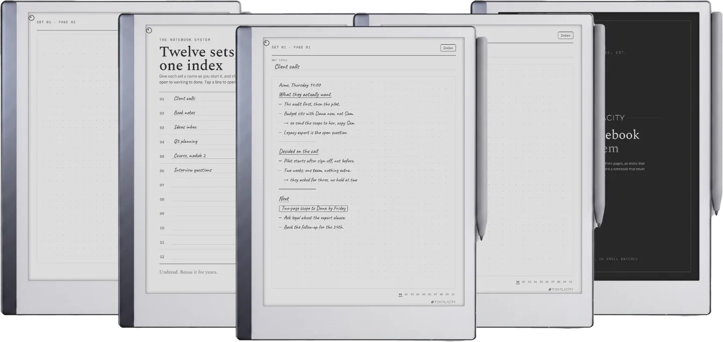 The Planner · Notebook System