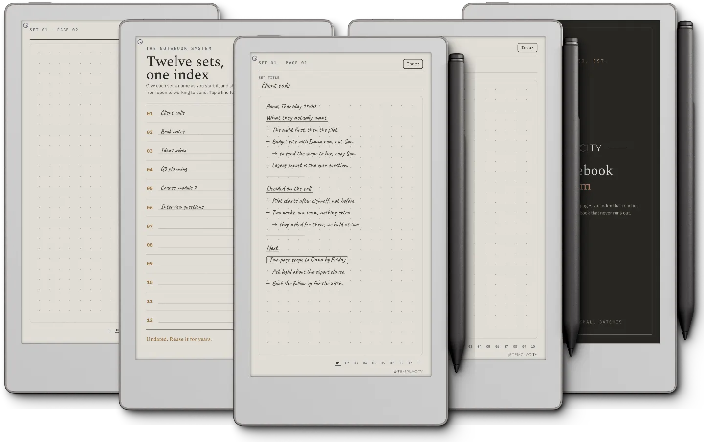 The Planner · Notebook System
