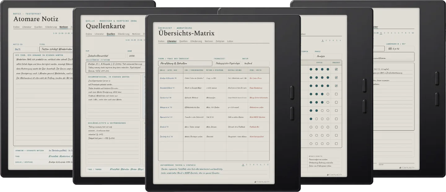The Planner · Forschung