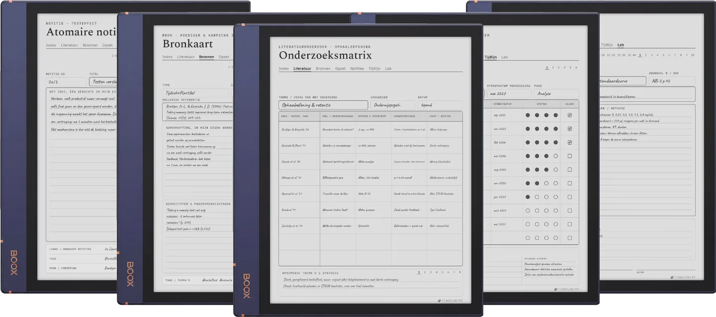 The Planner · Onderzoek