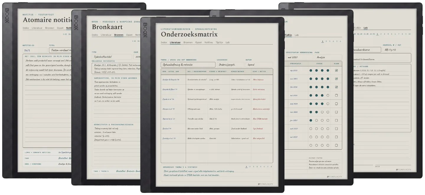 The Planner · Onderzoek