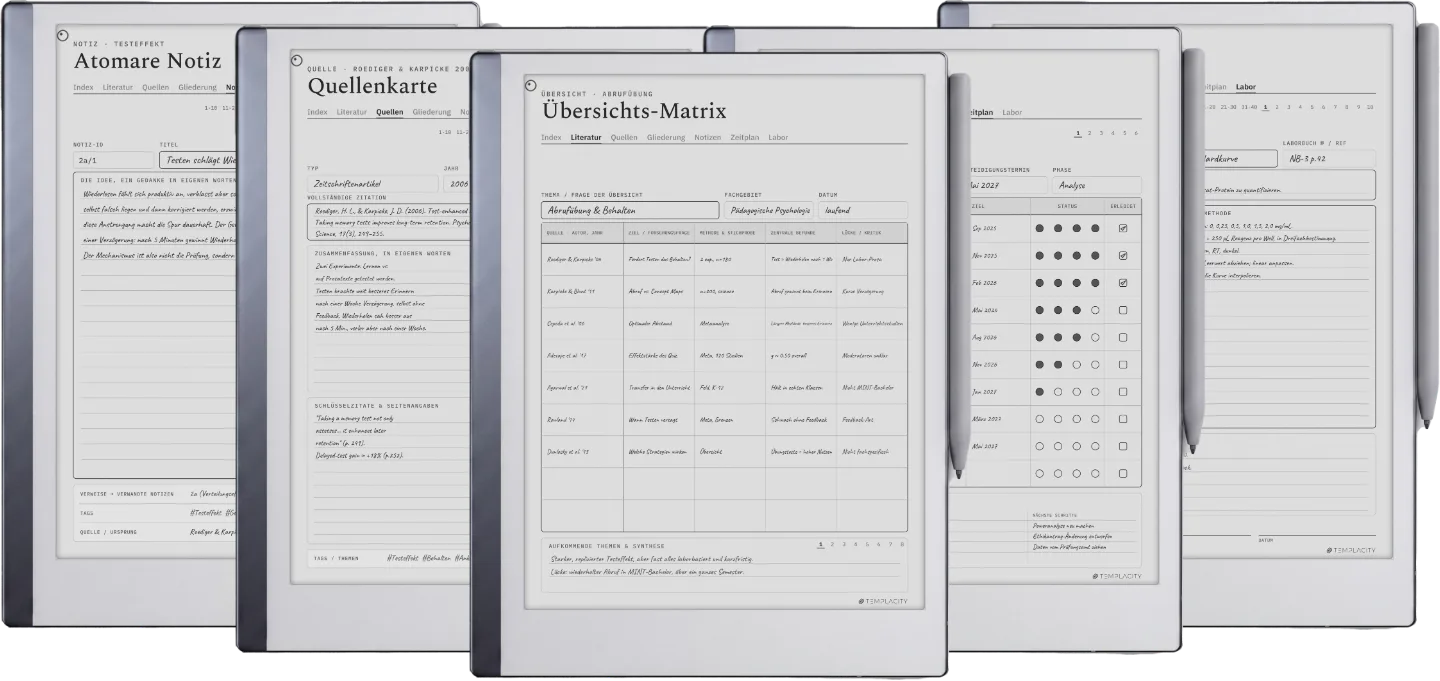 The Planner · Forschung