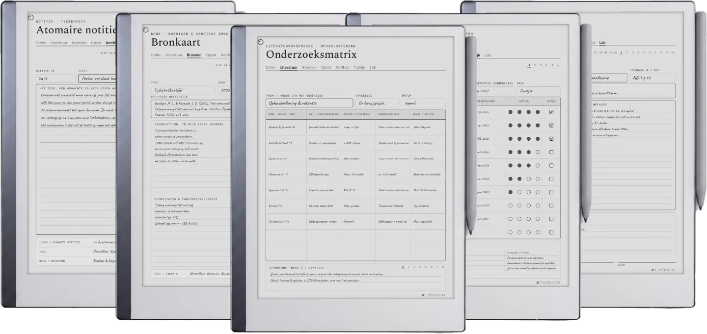 The Planner · Onderzoek