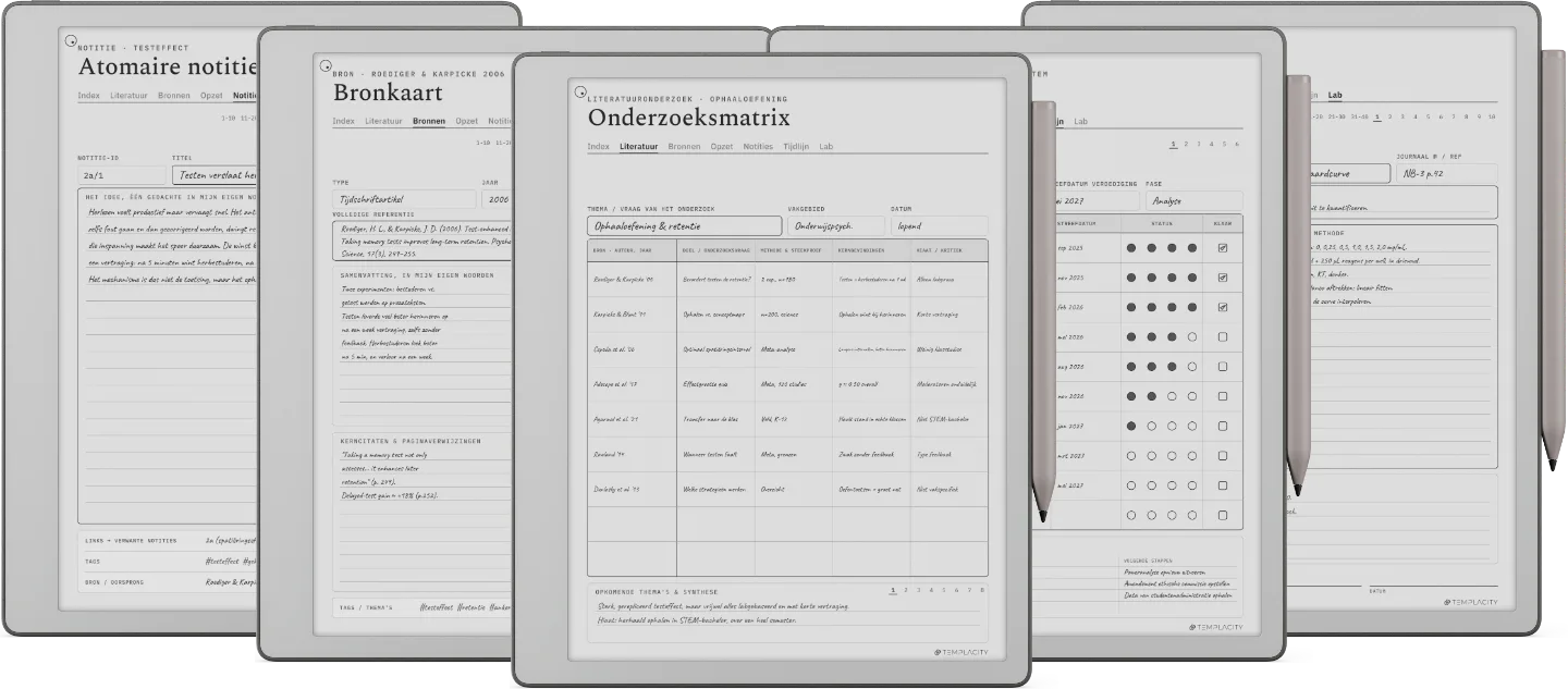 The Planner · Onderzoek