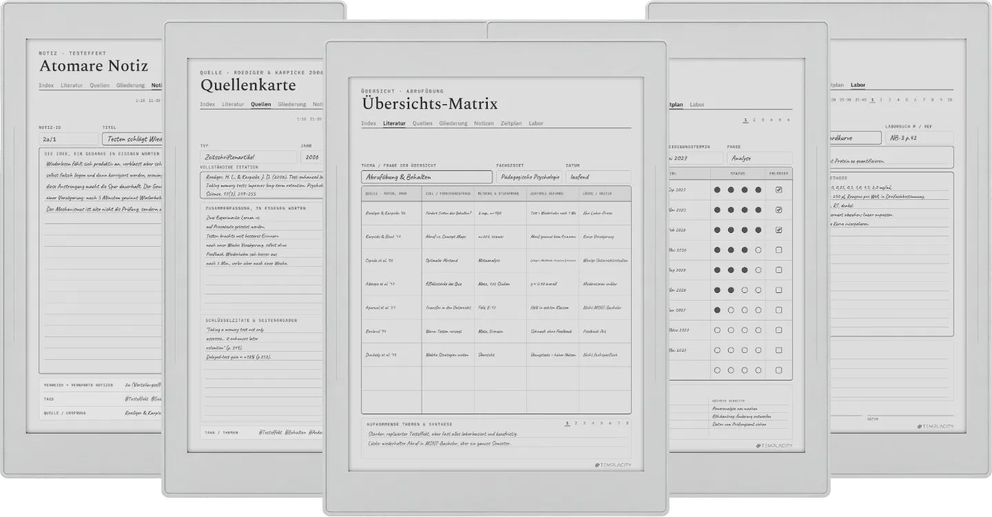 The Planner · Forschung