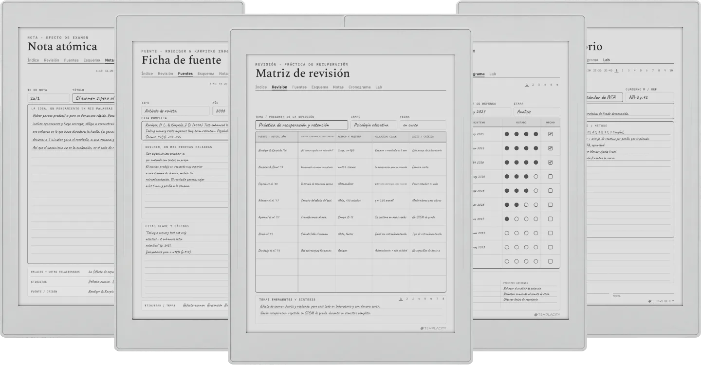 The Planner · Investigación
