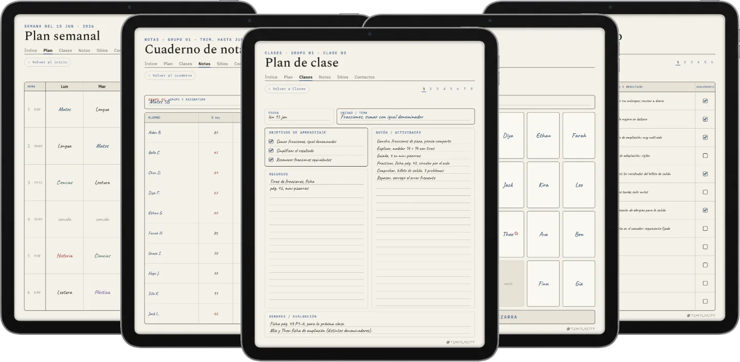 Planner digital para docentes
