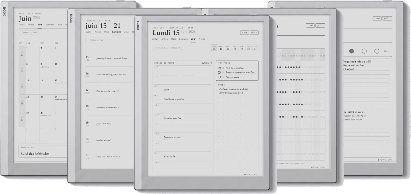 Le Planner pour Boox