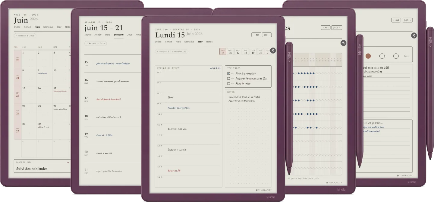 Le planner pour Kindle Scribe