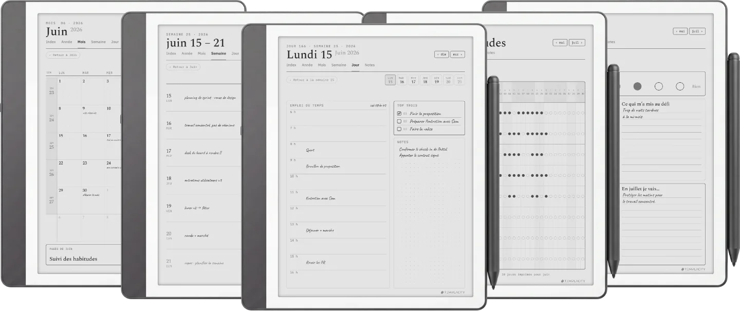 Le planner pour Kindle Scribe