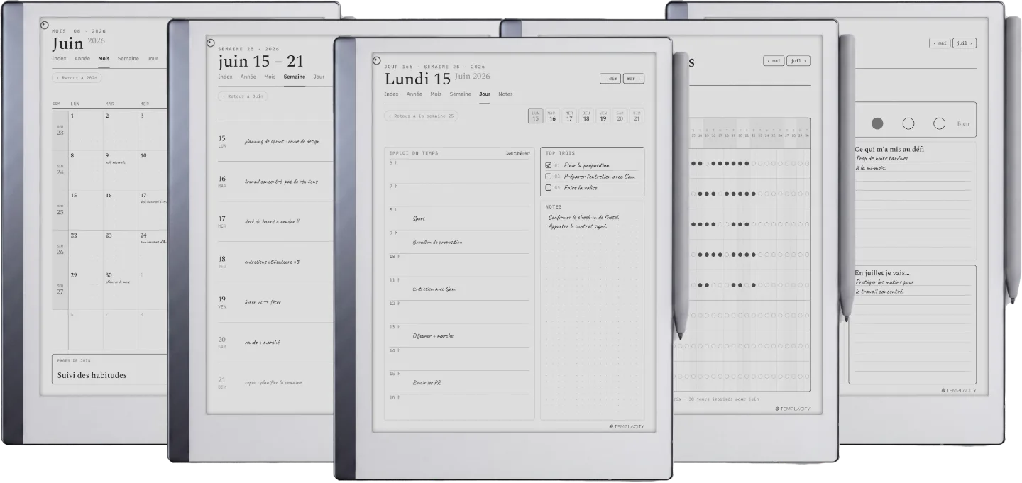 Le Planner pour reMarkable