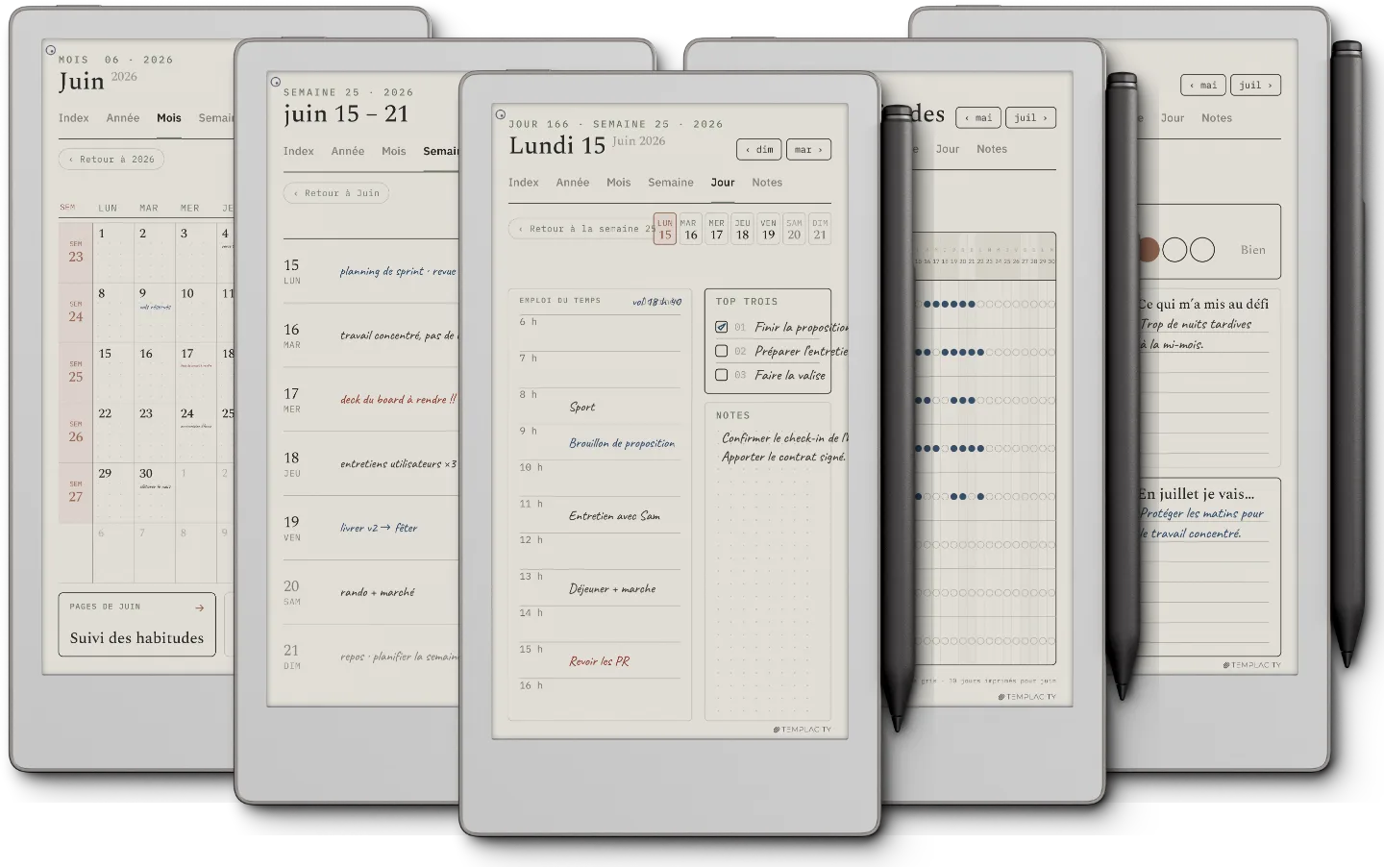 Le Planner pour reMarkable